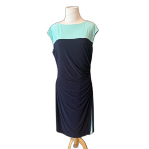 Large Chaps Blue and teal dress